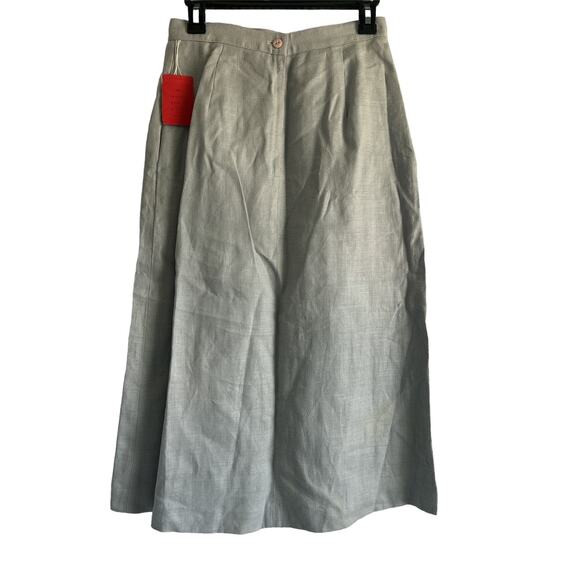 Vintage J. Crew  Size 10 100% Linen Maxi Skirt - Oat Made in USA - Picture 2 of 8